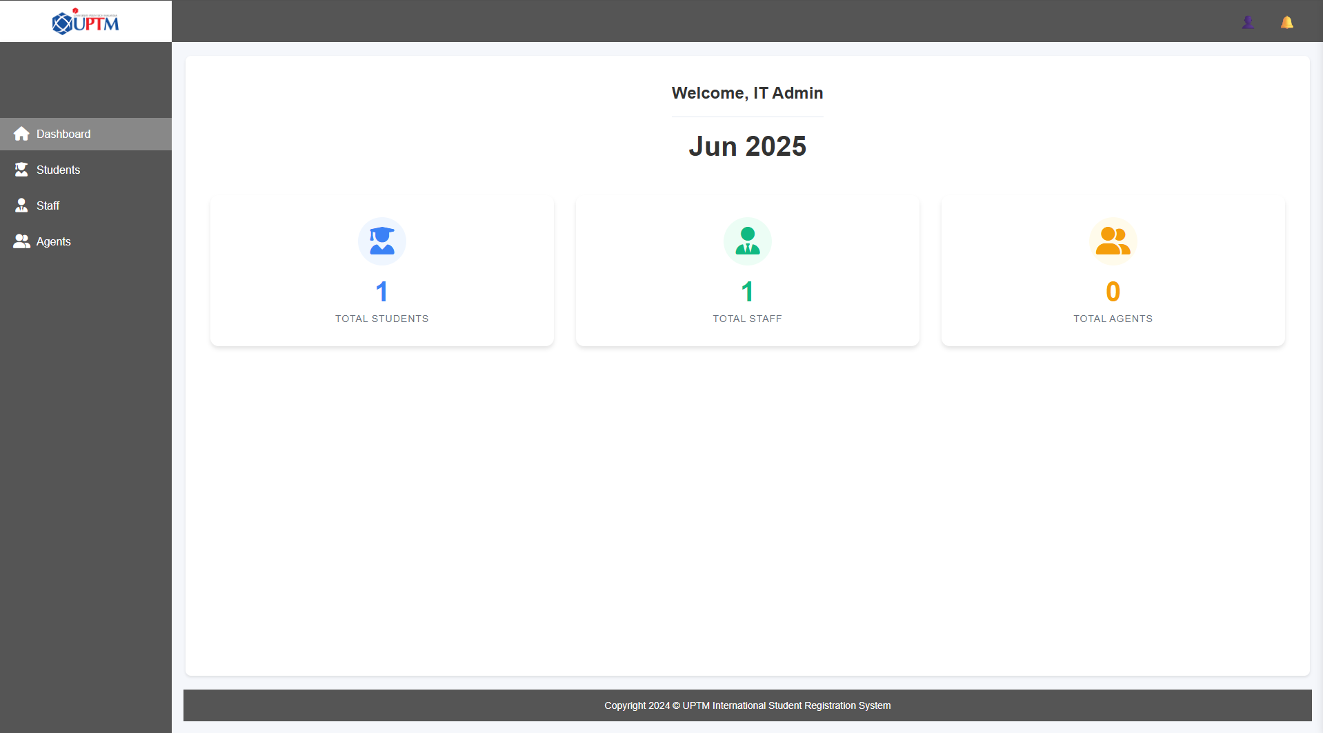 IT Admin Dashboard Screenshot