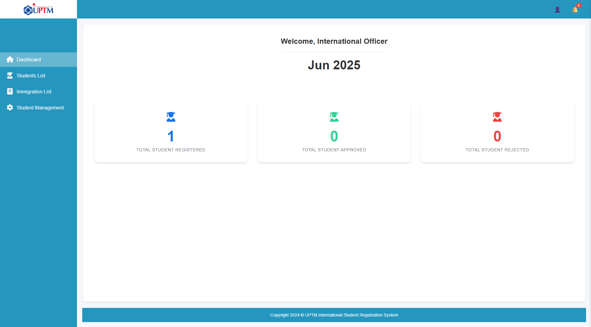 Application Review Interface Screenshot