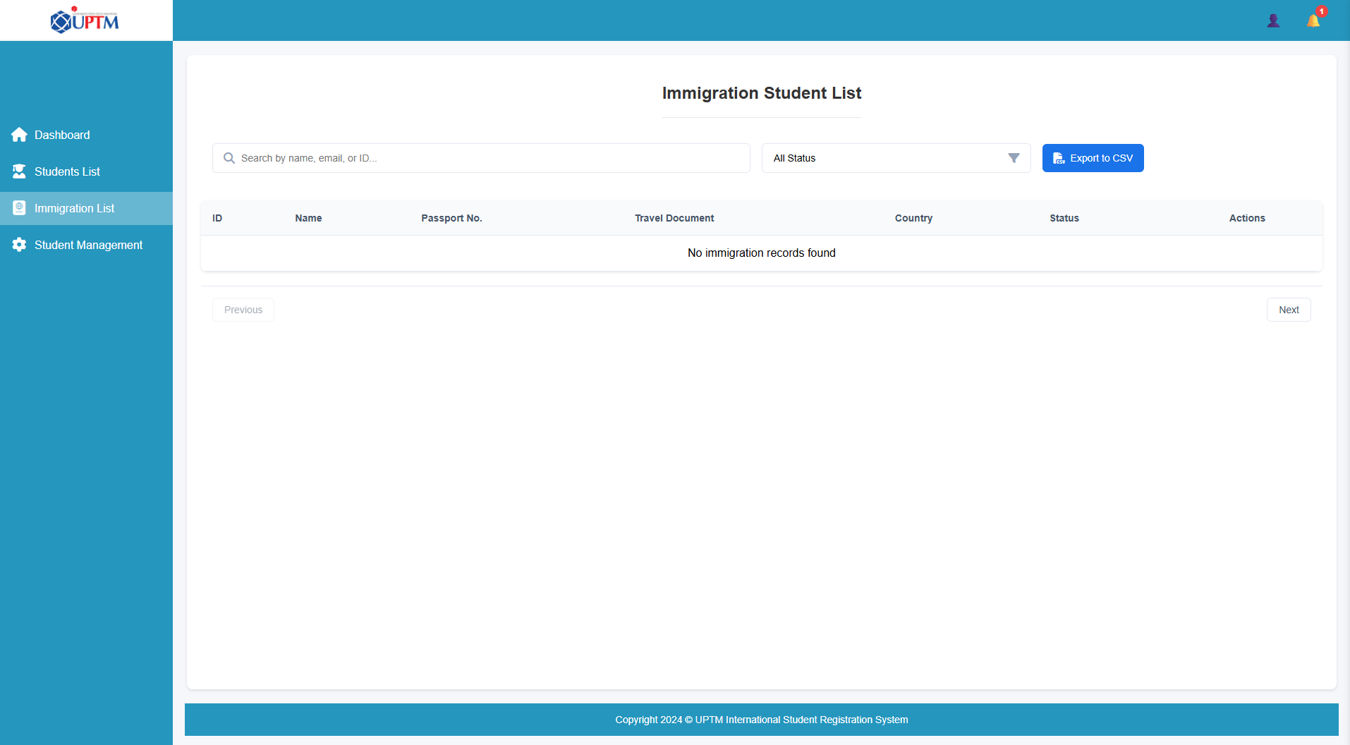 IO Dashboard Screenshot